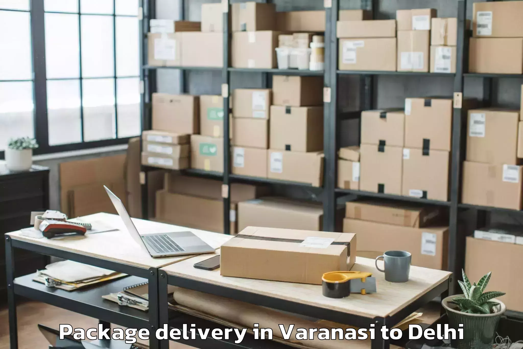 Reliable Varanasi to Burari Package Delivery